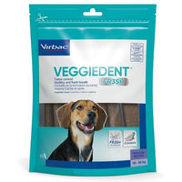 Produktbild von Virbac VEGGIEDENT Fresh Zahnpflege-Snack für mittelgroße Hunde Vegan und Hypoallergen 15 x 26 g - 15 x 26 g