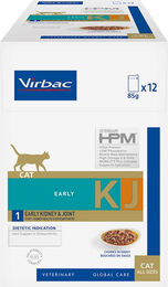 Produktbild von Virbac Veterinary Cat Early Kidney & Joint KJ1 Nassfutter für Katzen zur Unterstützung von Nieren und Gelenken 12 x 85 g - 12 x 85 g