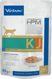 Produktbild von Virbac Veterinary HPM Cat Kidney & Joint KJ2 Nassfutter für Katzen zur Unterstützung von Nieren und Gelenken 24 x 85 g