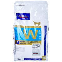 Produktbild von Virbac Veterinary HPM Cat Weight Loss & Diabetes W1 Trockenfutter für erwachsene Katzen zur Gewichtsreduktion und Diabetes-Unterstützung 3 kg - 3 kg