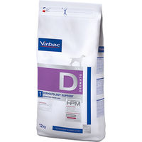 Produktbild von Virbac Veterinary HPM Dog Dermatology Support D1 Trockenfutter für erwachsene Hunde Hypoallergen und Glutenfrei 12 kg - 12 kg