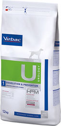 Produktbild von Virbac Veterinary HPM Dog Urology Dissolution & Prevention U1 Trockenfutter für erwachsene Hunde hypoallergen 2 x 12 kg - 2 x 12 kg