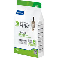 Produktbild von Virbac Veterinary HPM Junior Neutered Cat Hypoallergenes und Glutenfreies Katzenfutter für kastrierte Katzen 3 kg - 3 kg