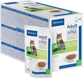 Virbac Veterinary HPM Katzenfutter Adult Neutered mit Lachs 12 x 85 g - 12 x 85 g – Bild 1 von 3