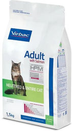 Produktbild von Virbac VETERINARY HPM Trockenfutter für kastrierte Katzen Adult Lachs zur Gewichtskontrolle und Nierenunterstützung 1500g