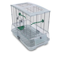 Produktbild von Vision Vogelheim Modell M01 Vogelkäfig für Wellensittiche Kanarienvögel Agaporniden und Finken in Weiß Größe S