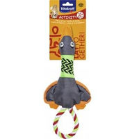Produktbild von Vitakraft Activity Quietschspielzeug Ente aus Oxford-Gewebe für Hunde in Bunt und Grau