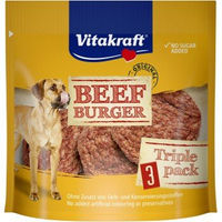 Produktbild von Vitakraft Beef Burger Belohnungssnack mit hohem Fleischanteil ohne Zucker und Konservierungsstoffe 18 Stück