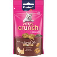 Produktbild von Vitakraft Cat Crispy Crunch Superfood Leckerli Truthahn und Chia für Katzen 60 g - 60 g