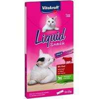 Produktbild von Vitakraft Cat Liquid-Snack Creme Rind und Katzengras für Kitten 66x15 g - 66 x 15 g
