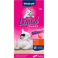 Produktbild von Vitakraft Cat Liquid Snack Ente und Beta-Glucane für Katzen 18x15g