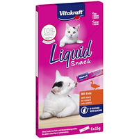 Produktbild von Vitakraft Cat Liquid Snack Katzen Leckerli Ente mit Beta-Glucanen 90g - 6 x 15 g
