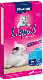 Vitakraft Cat Liquid Snack Lachs Creme Paste für Katzen zur Unterstützung von Haut & Fell 270 Gramm – Bild 1 von 2