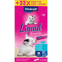 Produktbild von Vitakraft Cat Liquid-Snack Lachs mit Omega 3 für Katzen 8 x 15 g