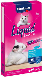 Vitakraft Cat Liquid Snack Lachs Paste für Katzen zur Unterstützung von Haut und Fell 3x6 Stück – Bild 1 von 1