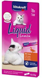 Vitakraft Cat Liquid-Snack Paste Ente mit Beta-Glucanen für Kitten 11x15 g – Bild 1 von 2