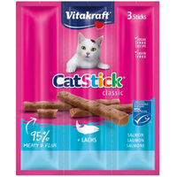 Produktbild von Vitakraft Cat Stick Classic Katzensnack Lachs MSC 54g - 3 x 18 g