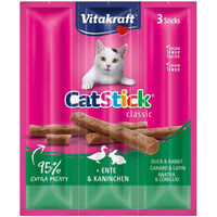 Produktbild von Vitakraft Cat Stick Mini Katzen Leckerli Ente und Kaninchen