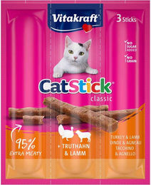 Produktbild von Vitakraft Cat-Stick mini Katzen Leckerli Truthahn und Lamm 5x3 Stück