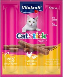 Produktbild von Vitakraft Cat-Stick mini Katzen Leckerlis Geflügel und Leber 10x3 Stück
