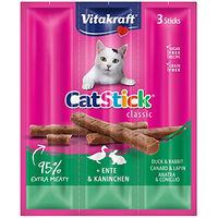 Produktbild von Vitakraft Cat-Stick Mini Katzensnack Ente und Kaninchen 60 x 6g - 60 x 6 g