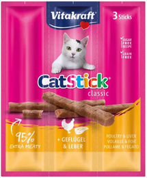 Vitakraft Cat-Stick Mini Katzensnack Geflügel und Leber 18 g - 3 x 6 g – Bild 1 von 12