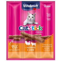 Produktbild von Vitakraft Cat Stick Mini Katzensnack Truthahn und Lamm 18 g - 3 x 18 g