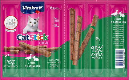 Vitakraft Cat Stick mini Leckerli für Katzen Ente und Kaninchen 36 g - 6 x 6 g – Bild 1 von 2