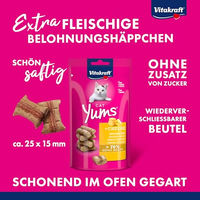 Produktbild von Vitakraft Cat Yums Geflügel Leckerli für erwachsene Katzen 40g - 3 x 40 g