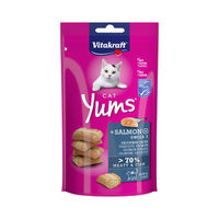 Produktbild von Vitakraft Cat Yums Katzensnack Lachs mit Omega 3 für Haut und Fell 40 g - 9 x 40 g