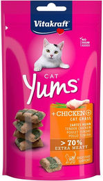 Produktbild von Vitakraft Cat Yums Leckerli Huhn und Katzengras für Katzen 3x40g