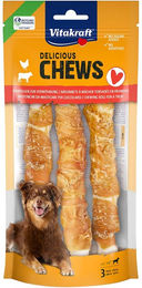 Produktbild von Vitakraft Chews Deli Kaurollen Huhn Monoprotein Kausnack Größe L 3 Stück