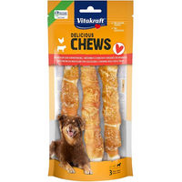 Produktbild von Vitakraft Chews Deli Kaurollen Huhn Monoprotein Kausnack Größe L 3 Stück