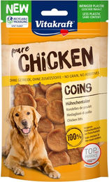 Produktbild von Vitakraft Chicken Hühnchentaler Belohnungssnack für Hunde getreidefrei 3x80g