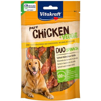 Produktbild von Vitakraft Chicken+ Veggie Spinat-Hühnchen-Sticks Hundetraining-Leckerli mit Huhn getreidefrei und ohne Zucker 80g - 80 g
