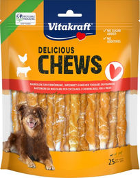 Vitakraft Delicious Chews Kaurollen Huhn und Rind Kausnack für kleine Hunde ohne Zucker und Farbstoffe 300 g - 25 x 300 g – Bild 1 von 1