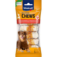 Produktbild von Vitakraft Delicious Chews Kausnack für kleine Hunde mit Huhn und Rind ohne Farb-, Aroma- und Konservierungsstoffe 70 g