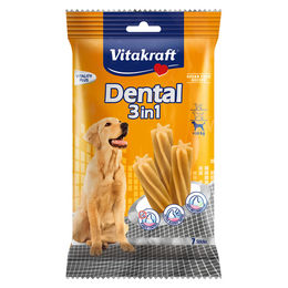 Vitakraft Dental 3in1 Zahnpflege-Snack für Hunde mit Geflügel ohne Zucker und Farbstoffe 180 g - 7 x 180 g – Bild 1 von 2