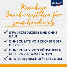Vitakraft Dog Minis Hundeleckerli Mini Würstchen Geflügel und Schwein getreidefrei ohne Zucker 120g - 120 g – Bild 1 von 7