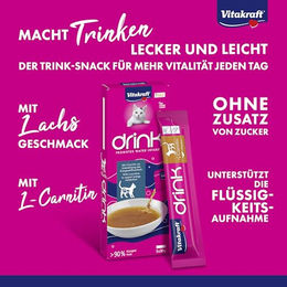 Vitakraft Drink Katzen Trinksnack Lachs zur Gewichtskontrolle 150 g - 5 x 30 g – Bild 1 von 4
