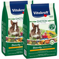 Produktbild von Vitakraft Emotion Beauty Selection Adult Hauptfutter für Zwergkaninchen 2x600g