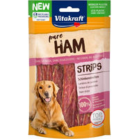 Produktbild von Vitakraft Hundeschinkenstreifen Schwein Trockenfleisch getreidefrei und ohne Zucker 3x80g