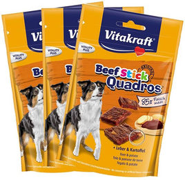 Produktbild von Vitakraft Hundesnack Beef-Stick Quadros mit Rind und hohem Fleischanteil
