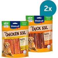 Produktbild von Vitakraft Hundesnack Trockenfleisch Huhn und Ente 1000g - 4 x 250 g