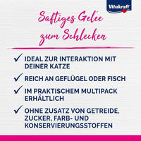 Produktbild von Vitakraft Jelly Lovers Katzensnack Huhn und Pute ohne Zuckerzusatz 6 x 15 g - 6 x 15 g