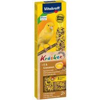 Produktbild von Vitakraft Kanarienvogel Kräcker mit Ei-Grassamen ohne tierisches Protein 4x2er Packung - 4 x 2 Stk.