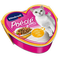 Produktbild von Vitakraft Katzen Nassfutter Stückchen in Sauce Huhn und Geflügel 30 Schalen für erwachsene Katzen