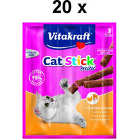 Produktbild von Vitakraft Katzensnack Cat-Stick mini Truthahn & Lamm 60 x 6g