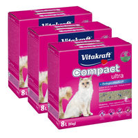 Produktbild von Vitakraft Katzenstreu Compact Ultra Plus Babypuder Klumpstreu - 24 kg