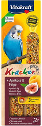 Vitakraft Kräcker Aprikose und Feige Snack für Wellensittiche ohne tierisches Protein - 60 g – Bild 1 von 3